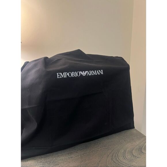 Emporio Armani Palmellato Leather-Effect Shopper Bag with Eagle Charm - Picture 4 of 16